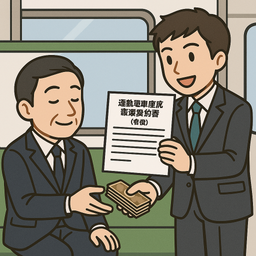 通勤電車座席譲渡契約書(有償)