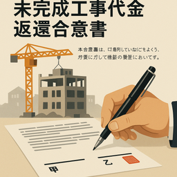 未完成工事代金返還合意書