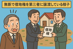 無断借地権譲渡による契約解除通知書