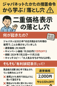 ジャパネットたかたの措置命令から学ぶ！二重価格表示の落とし穴 ⚠️