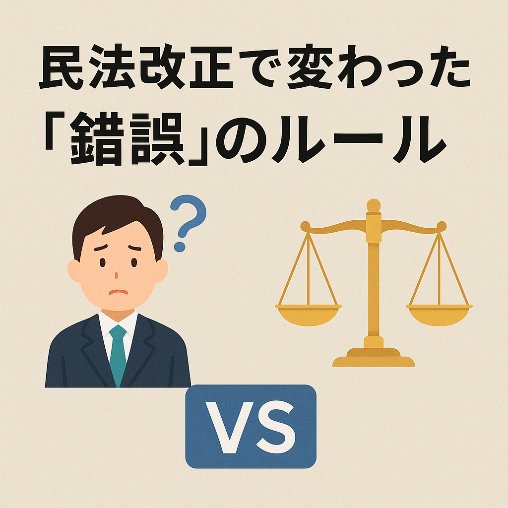 📚 民法改正で変わる「錯誤」のルール:重過失と共通錯誤を分かりやすく解説! · テンプラザ ~書式工房~