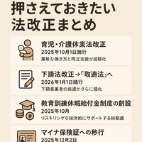 🏢 2025年度下半期の経営上の注目ポイント：押さえておきたい法改正まとめ