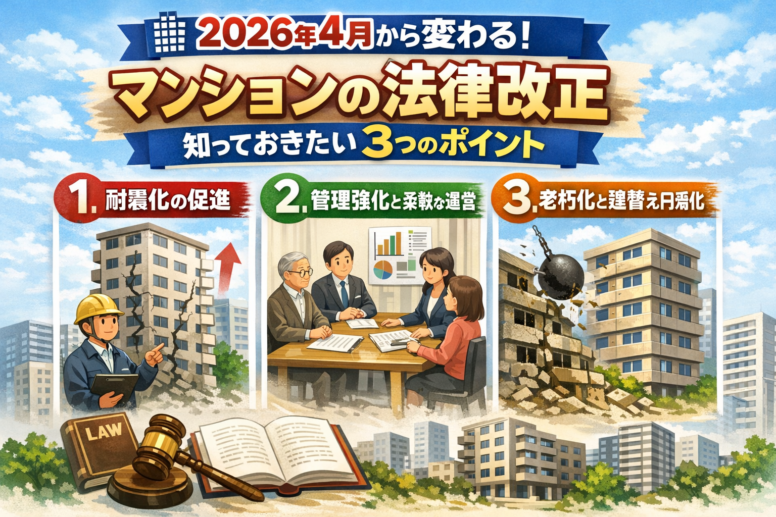 🏢 2026年4月から変わる！マンションの法律改正、知っておきたい3つのポイント