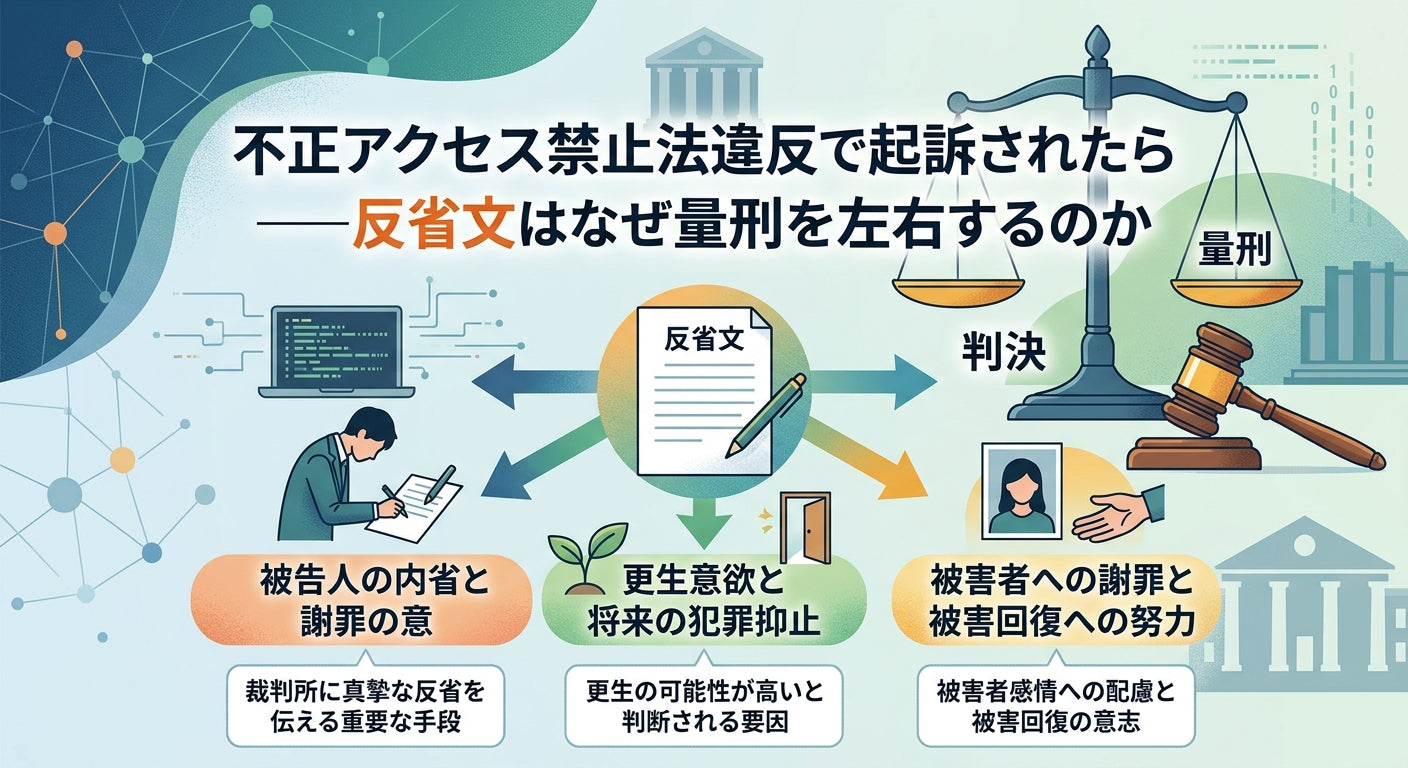 不正アクセス禁止法違反で起訴されたら――反省文はなぜ量刑を左右するのか