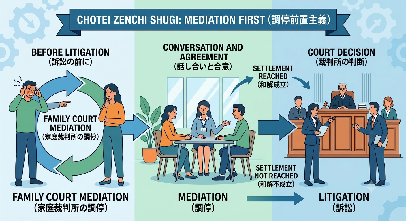 ⚖️ 調停前置主義とは？　〜 裁判の前に必ず「話し合い」が必要な理由〜