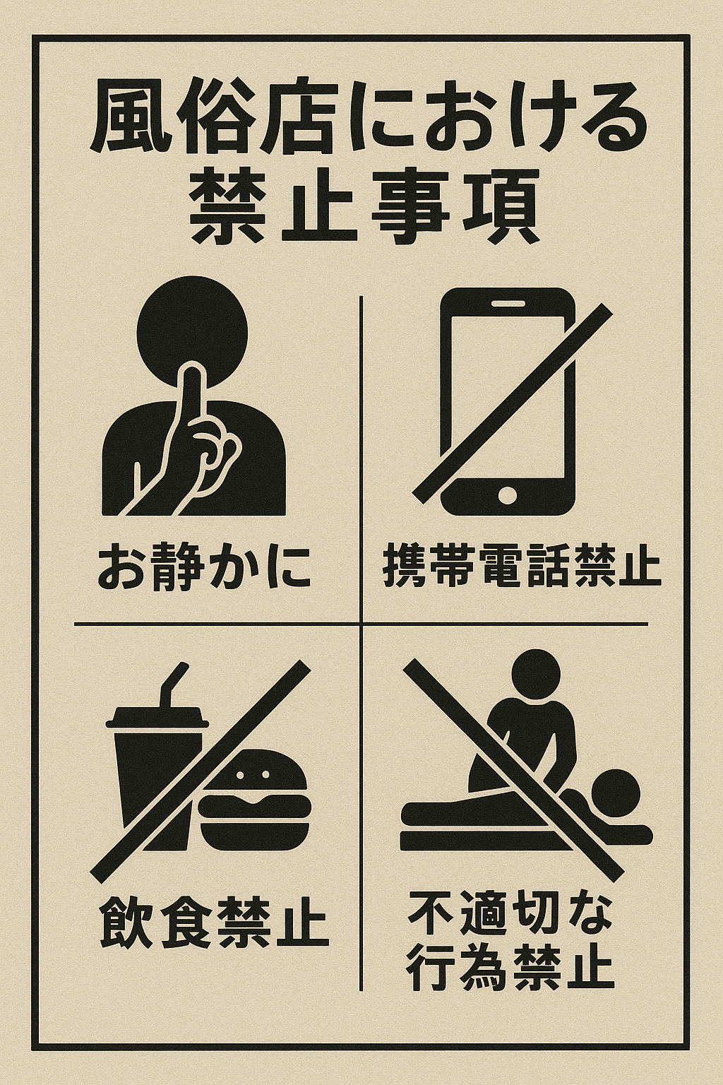 風俗店における禁止事項等（利用規約）