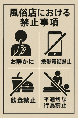 風俗店における禁止事項等（利用規約）