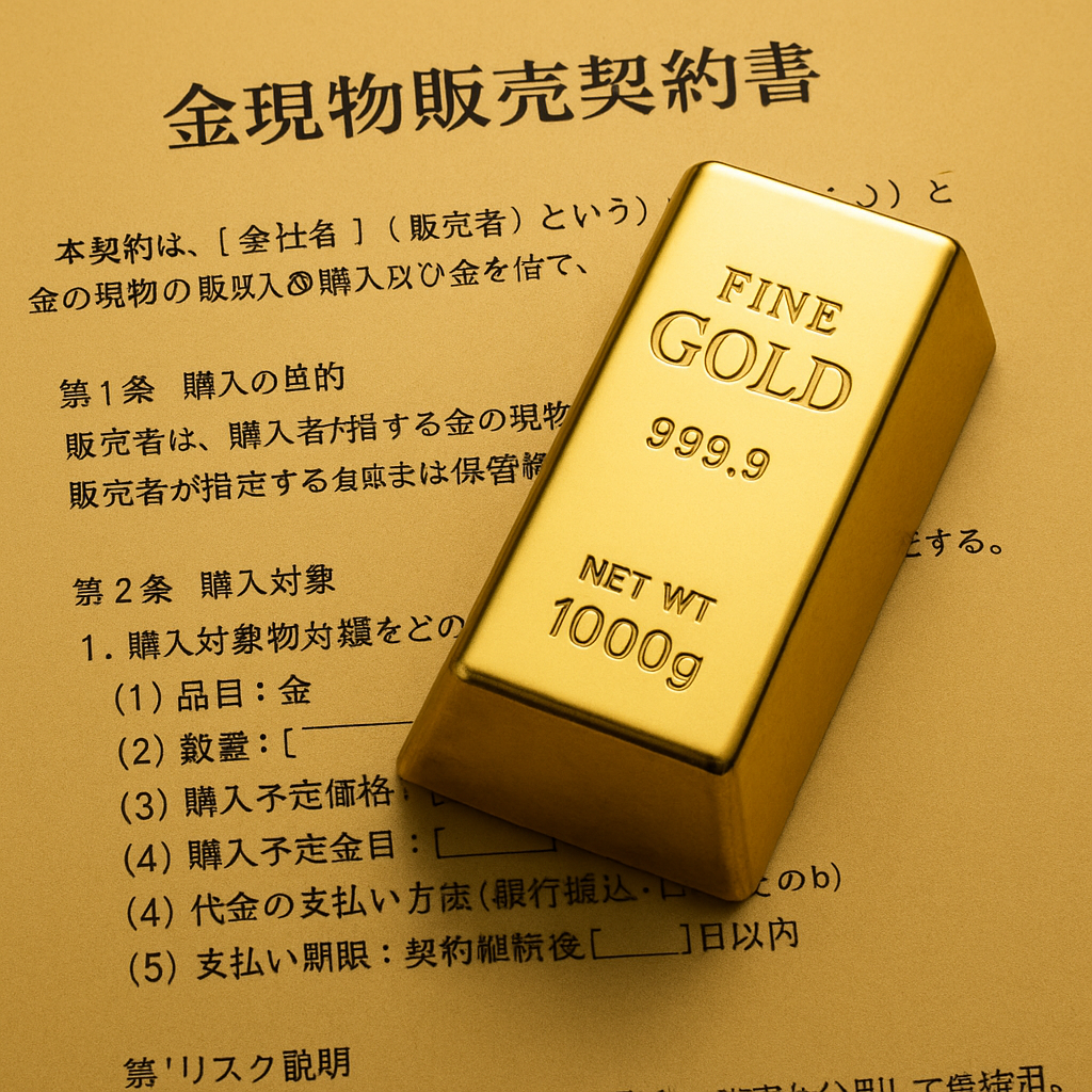〔改正民法対応版〕金現物販売契約書