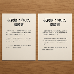 仮釈放に向けた請願書と嘆願書（セット）