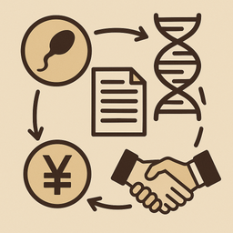 性行為による精子提供契約書（有償提供版）