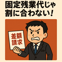 「固定残業代じゃ割に合わない！」退職者からの差額請求通知書