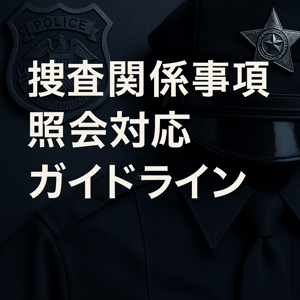 捜査関係事項照会対応ガイドライン（事例・ロールプレイング拡充版）