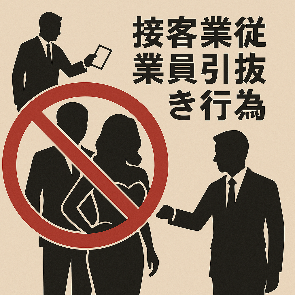 〔水商売・風俗用〕接客業従業員引抜き行為に関する損害賠償示談契約書