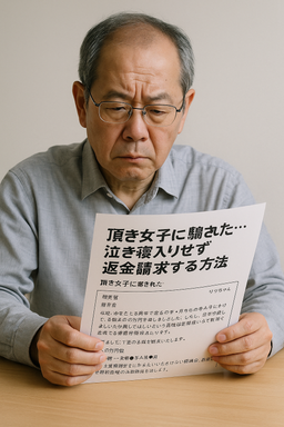 「頂き女子に騙された…」泣き寝入りしない！返金請求書テンプレート【内容証明対応】
