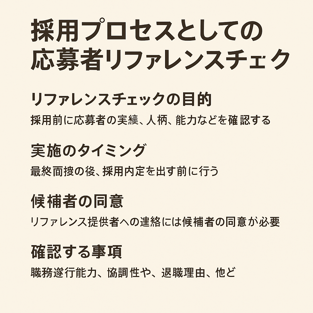 リファレンスチェック規程