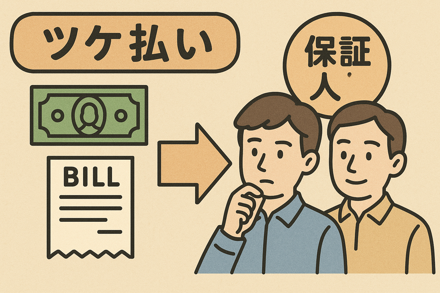 ツケ払い誓約書（連帯保証人あり版）