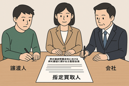 株式譲渡制限会社における株式譲渡に関する三者間合意書
