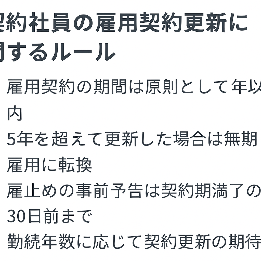 契約社員用雇用契約更新規程