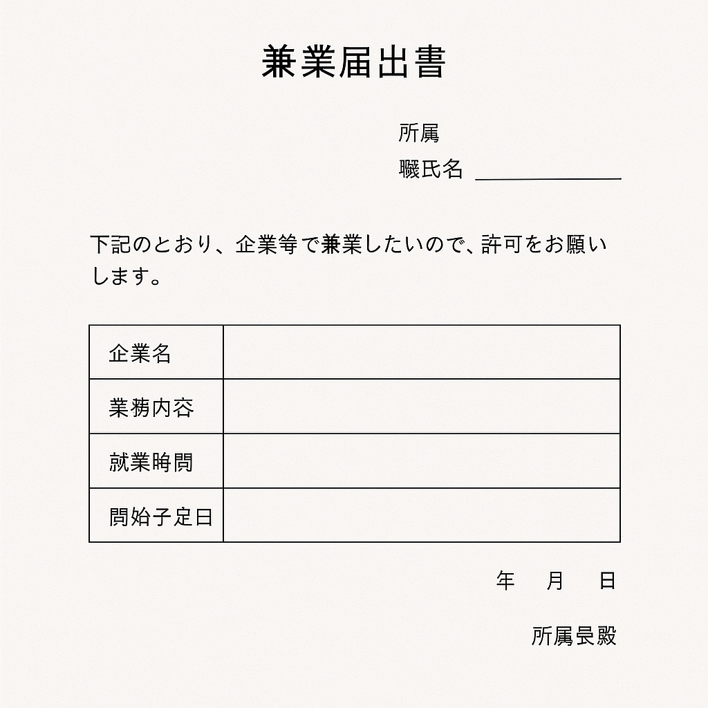 兼業届出書