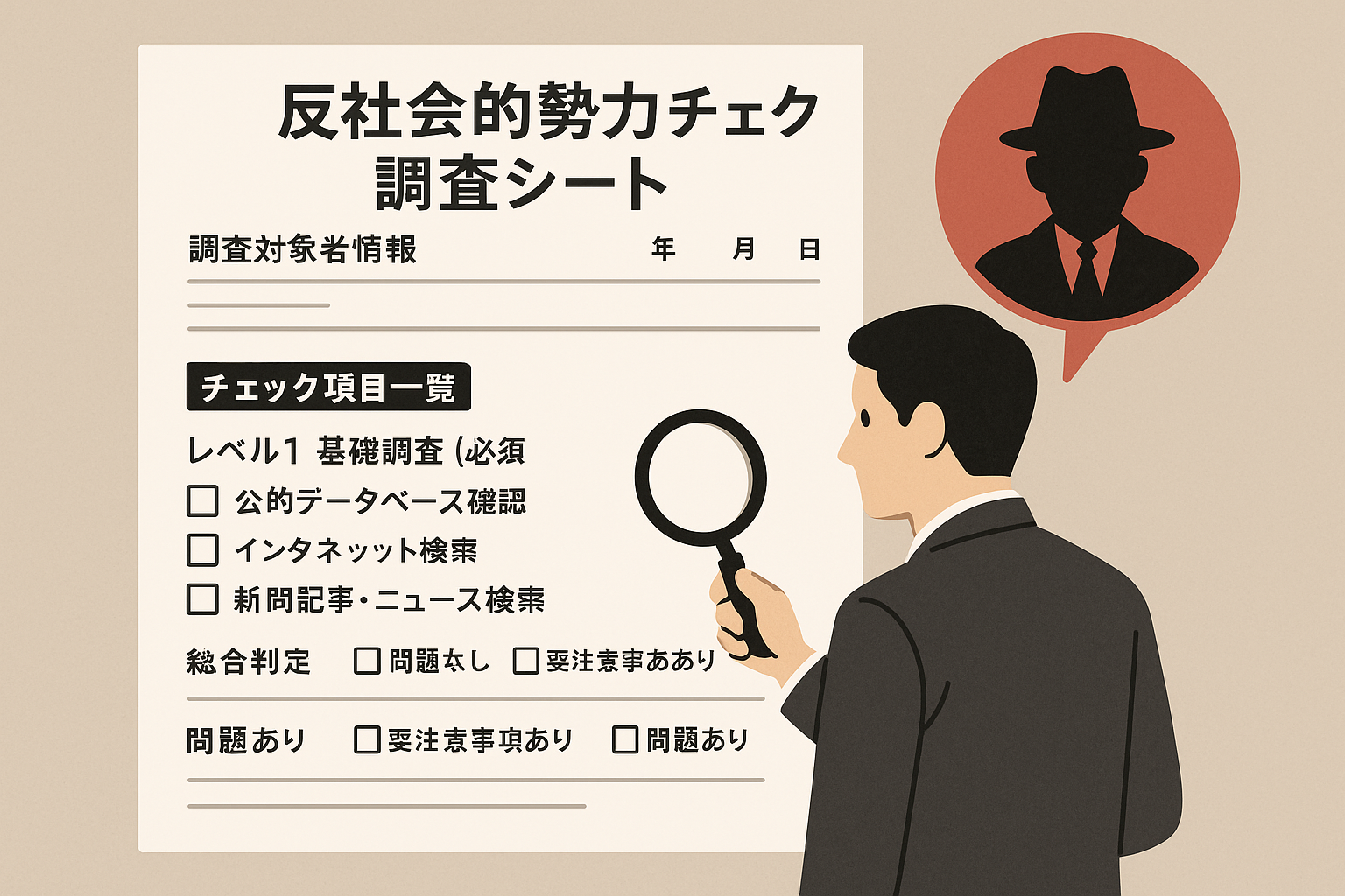 反社会的勢力チェック調査シート