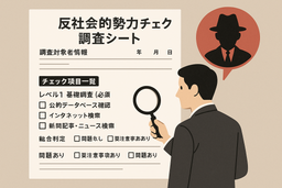 反社会的勢力チェック調査シート