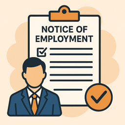 【参考和訳付】雇用通知書（英語版）Notice of Employment