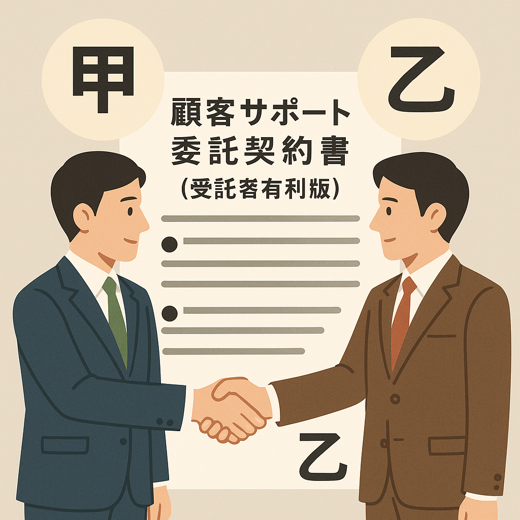 〔改正民法対応版〕顧客サポート委託契約書（受託者有利版）