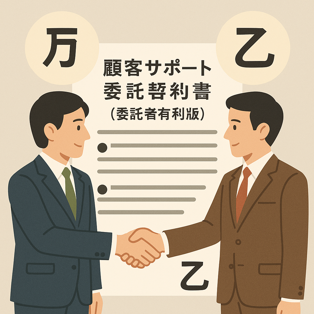 〔改正民法対応版〕顧客サポート委託契約書（委託者有利版）