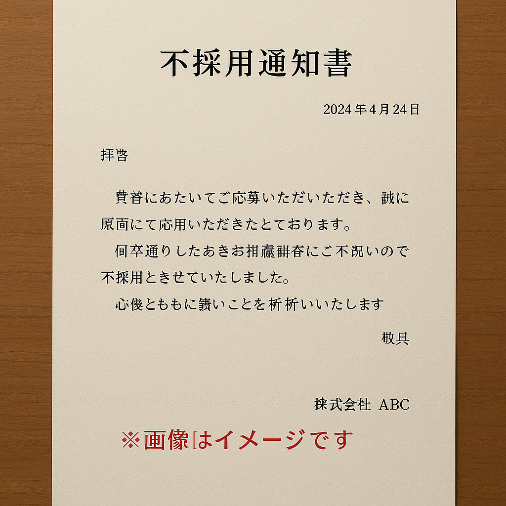 〔改正民法対応版〕不採用通知書（汎用型）