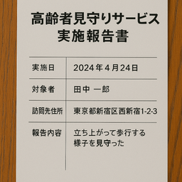 高齢者見守りサービス実施報告書