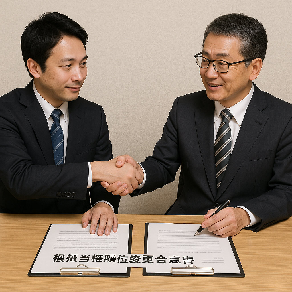 根抵当権の順位変更契約書