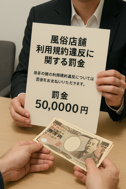 【改正民法対応版】風俗店舗利用規約違反に関する罰金等合意書〔保証人なし版〕