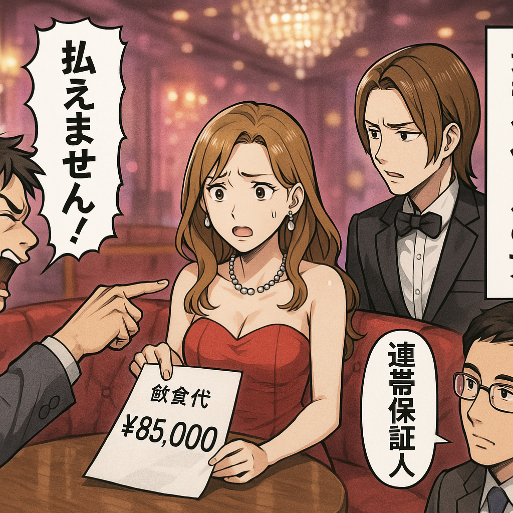 【キャバクラ・ホストクラブ用】飲食代金支払債務に関する示談書〔連帯保証人あり版〕