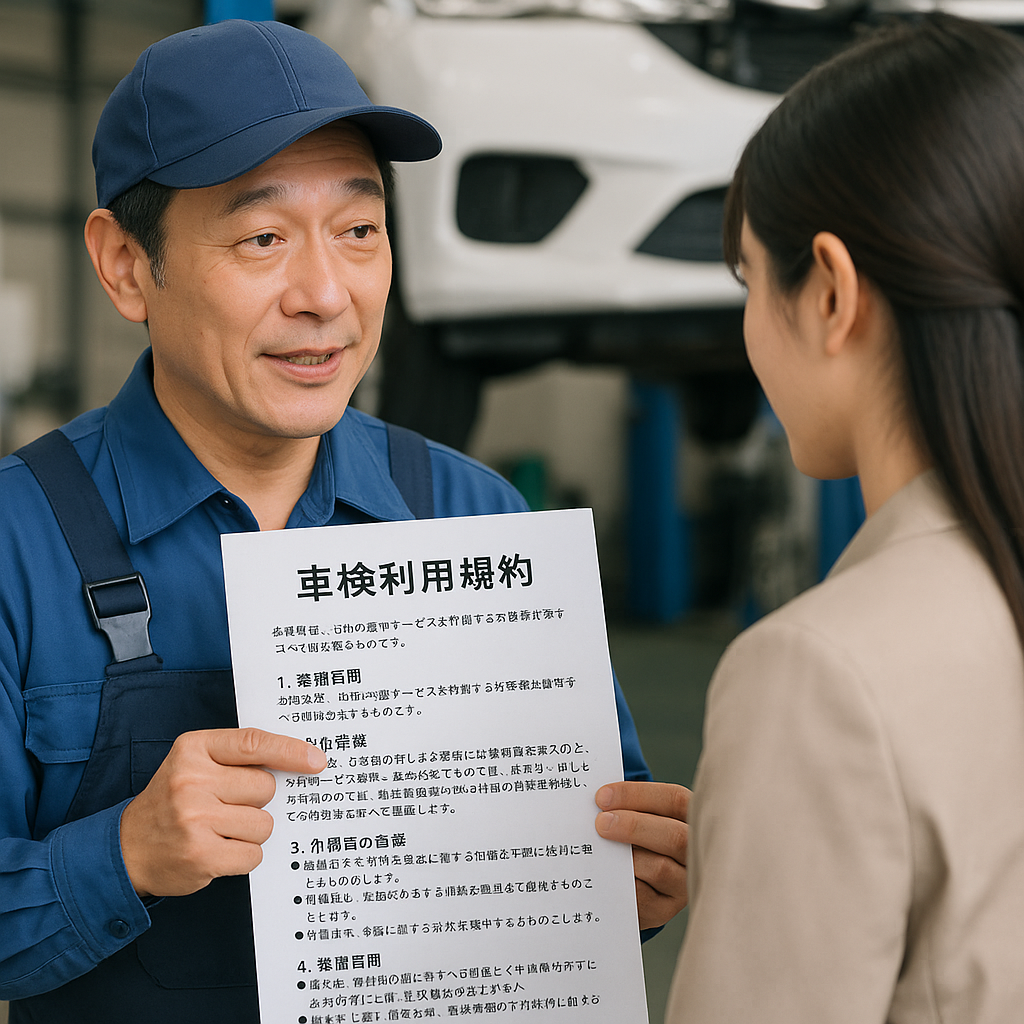 車検利用規約に関する同意書