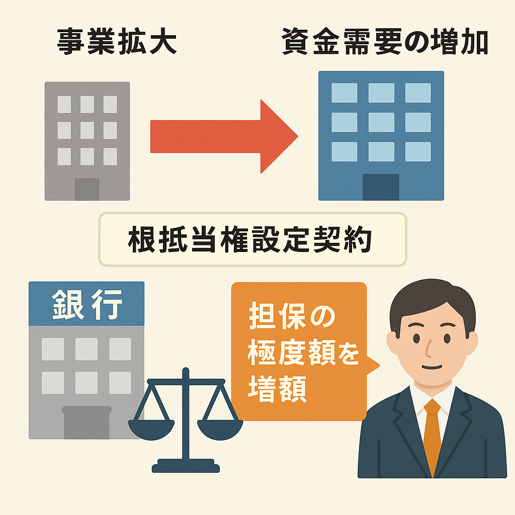 〔改正民法対応版〕根抵当権変更契約証書（極度額増額に関する変更）