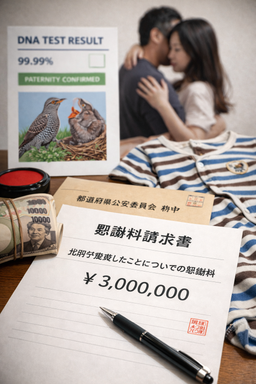 【托卵発覚時】DNA鑑定同意書・慰謝料請求合意書セット（嫡出否認・親子関係不存在確認対応）