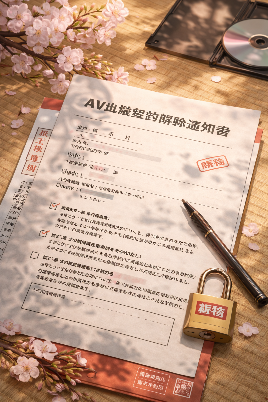 【AV出演被害防止・救済法対応】出演契約解除通知書（任意解除・取消し・法定義務違反解除対応）