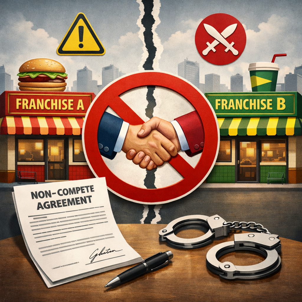 【FC本部必携】フランチャイズ向け競業禁止誓約書｜解約原因別マトリクス・有効性チェックリスト・別紙A〜D付き・トラブル逆引き設計版（Word編集可）