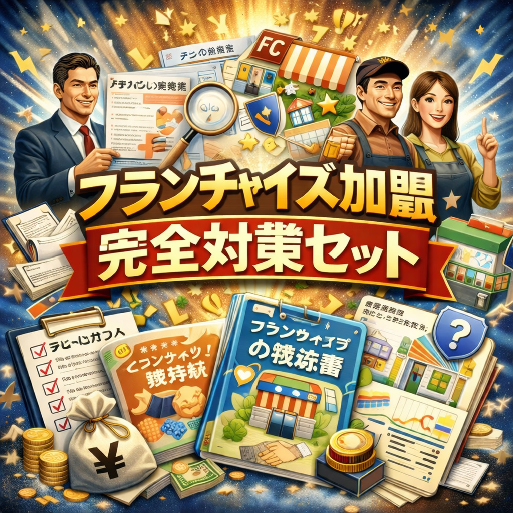 フランチャイズ加盟完全対策セット｜契約前に必ず確認すべきチェックリスト＋本部への質問状テンプレート（全52問）