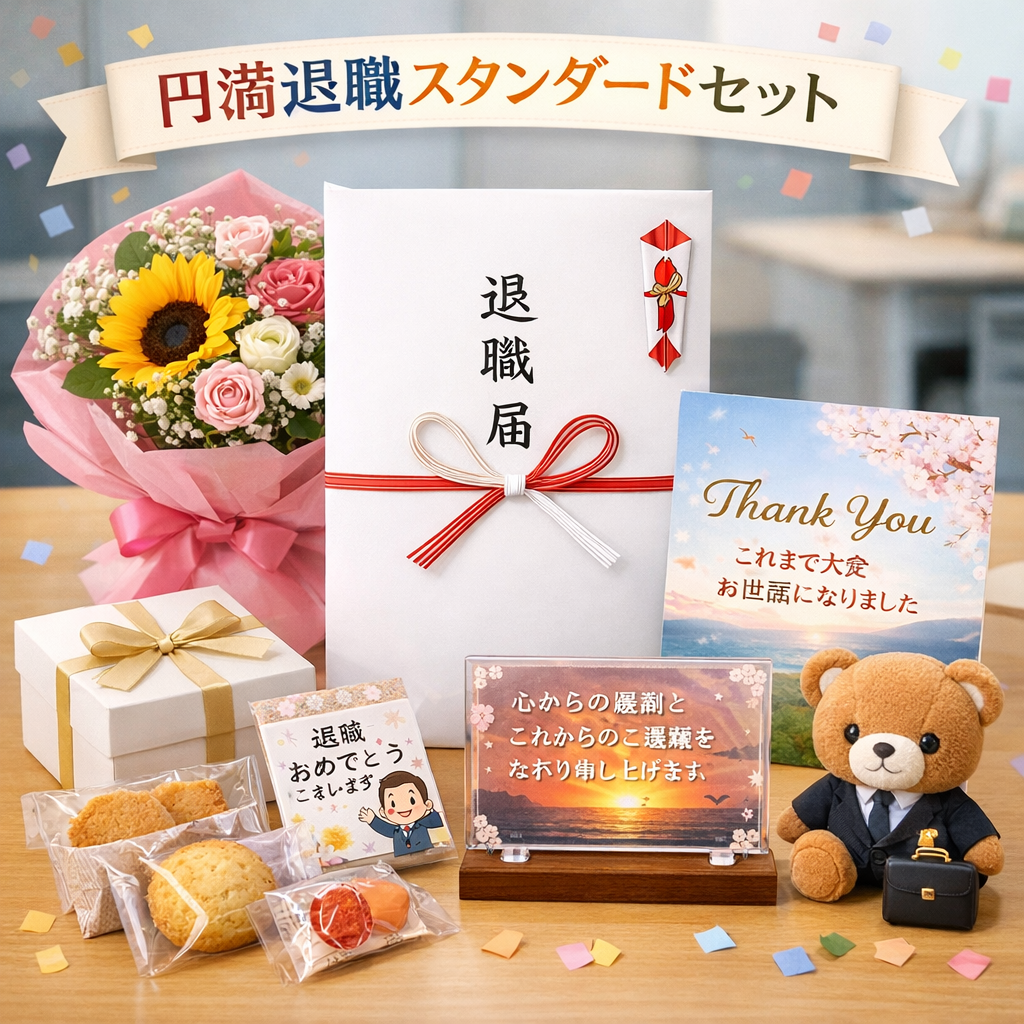 円満退職スタンダードセット ― 退職願・退職届から引継ぎ・挨拶メールまで全8種一括テンプレート