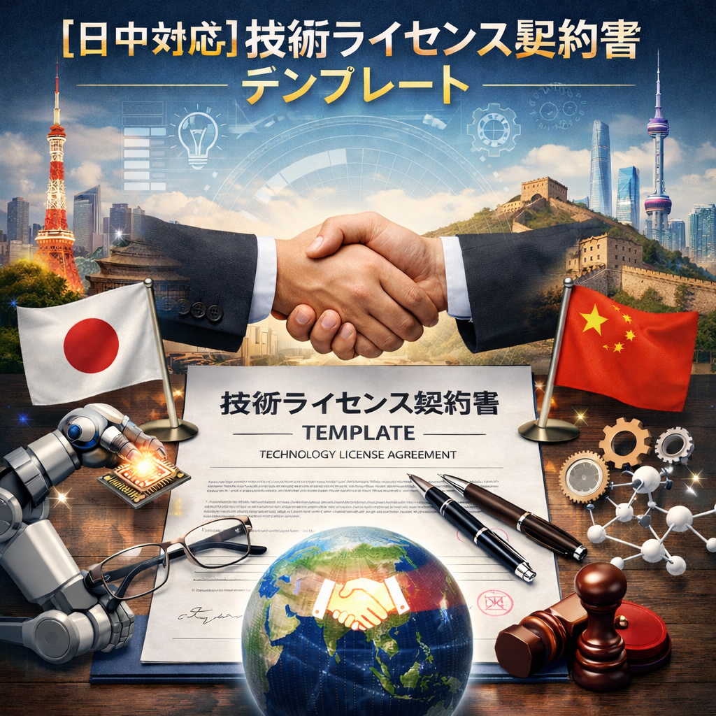 【日中対応】技術ライセンス契約書テンプレート（独占・非独占／Word編集可）
