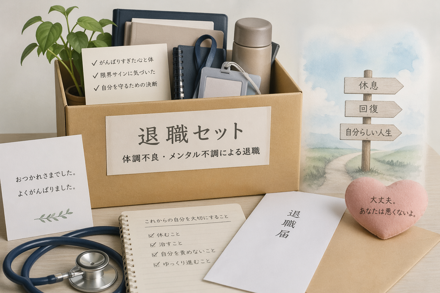 体調不良・メンタル不調による退職手続書類9点セット｜休職申請から傷病手当金継続受給まで完全対応