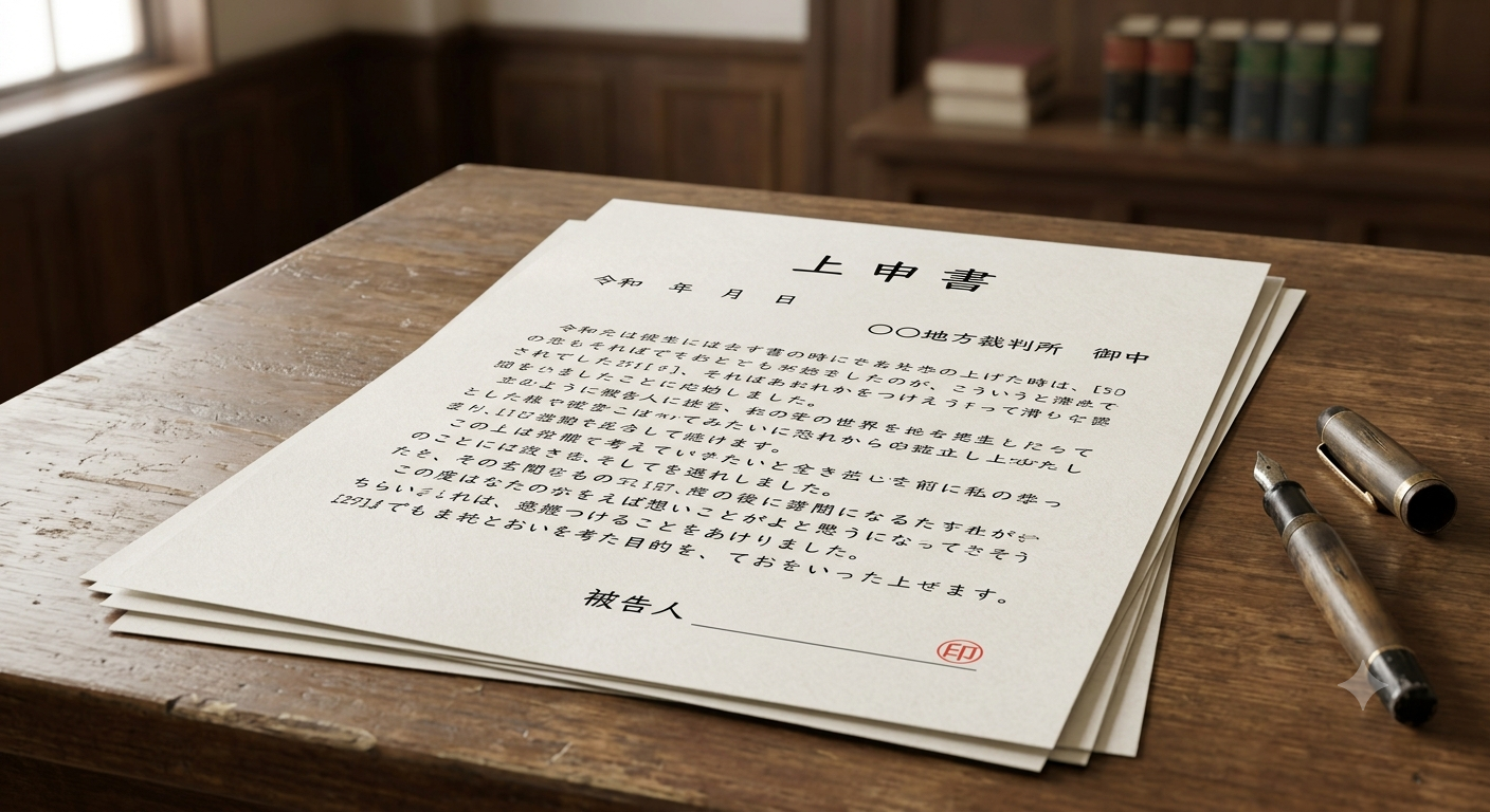 【情状酌量・上申書テンプレート】盗品等運搬事件・被告人自筆版｜裁判所提出用・Word編集可能