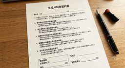 生成AI利用誓約書ひな形｜ChatGPT等の秘密情報・個人情報の入力リスクと著作権トラブルを防ぐ全従業員向け誓約書（Word形式・すぐ使える）