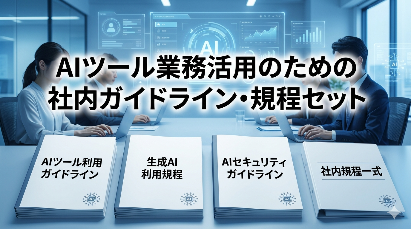AIツール業務活用 社内ガバナンス完全対応セット｜AI利用規程＋入力禁止情報チェックリスト＋ベンダー向けNDA＋申請書・インシデント記録簿（生成AI情報漏洩対策・ChatGPT/Copilot/Gemini対応）Word版