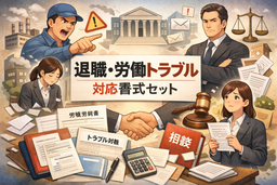 退職・労働トラブル対応書式セット（従業員側）全7書式 ─ 退職届から労働審判チェックリストまで Word編集可