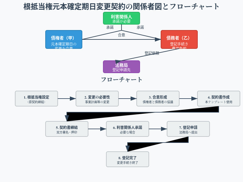 【改正民法対応版】根抵当権元本確定期日変更契約書